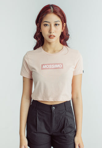 Mossimo Luna Light Pink Vintage Cropped Fit Tee