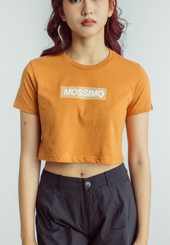 Mossimo Luna Cashew Brown Vintage Cropped Fit Tee
