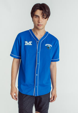 Mossimo Blue White Sesame Street Baseball Shirt