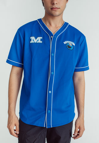 Mossimo Blue White Sesame Street Baseball Shirt