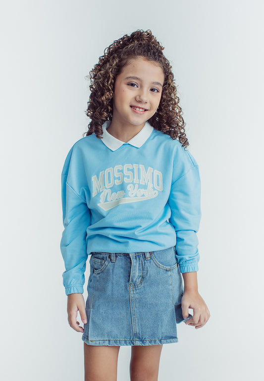 Mossimo Kids Daniela Light Skyway Collared Sweatshirt