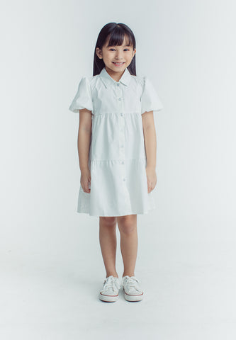 Mossimo Kids Cristina White Ruffle Hem Dress