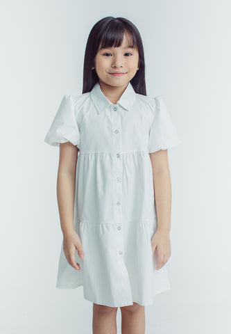 Mossimo Kids Cristina White Ruffle Hem Dress