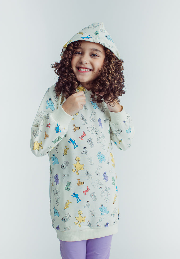 Mossimo Kids Beige Sesame Street Hoodie Dress and Leggings Set