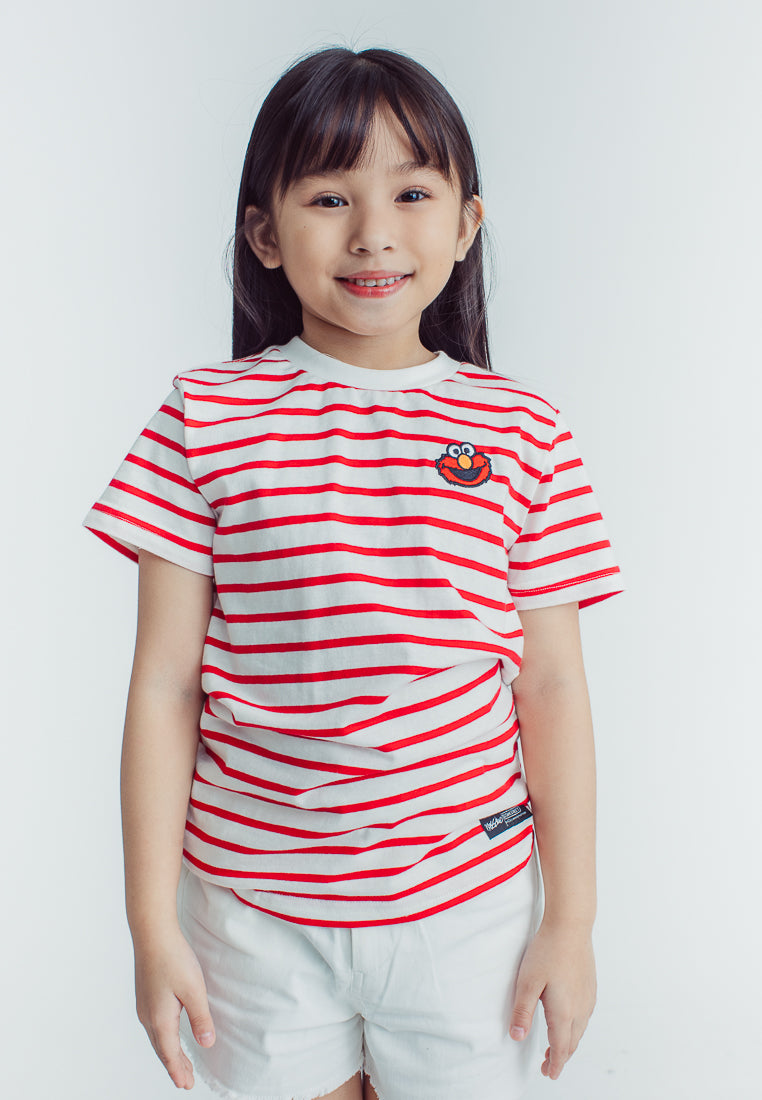 Mossimo Kids White Red Sesame Street Elmo Stripes Tshirt