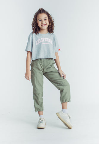Mossimo Kids Realyn Heather gray Loose Cropped Fit Tee