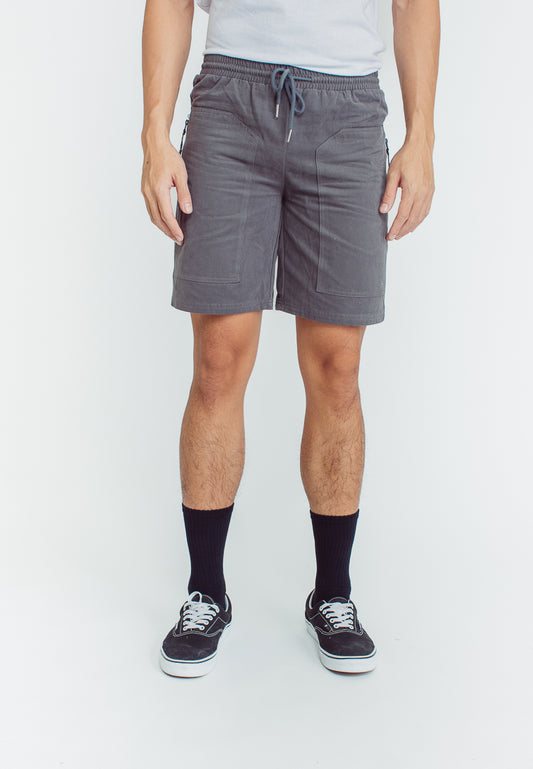 Mossimo Darius Dark Gray Loose Fit Knee Length Pull On Shorts