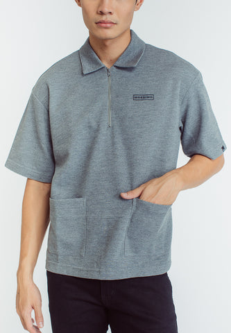 Mossimo Levi Dark Gray Oversized Polo Shirt