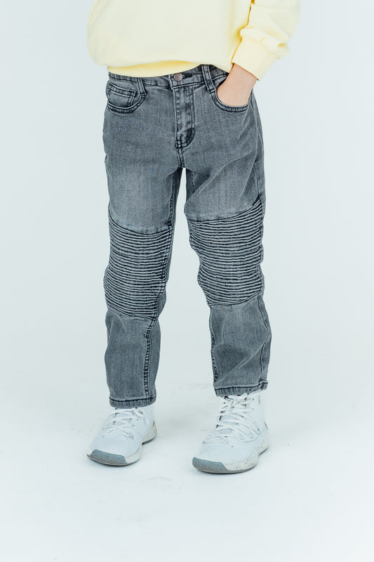 Mossimo Kids Benson Gray Regular Fit with Knee Stitch Jeans