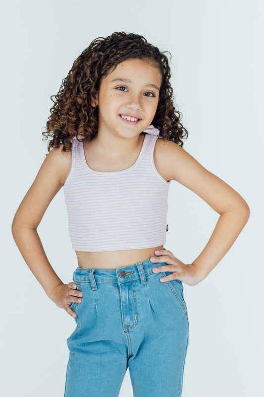 Mossimo Kids Light Pink Cropped Tank Top