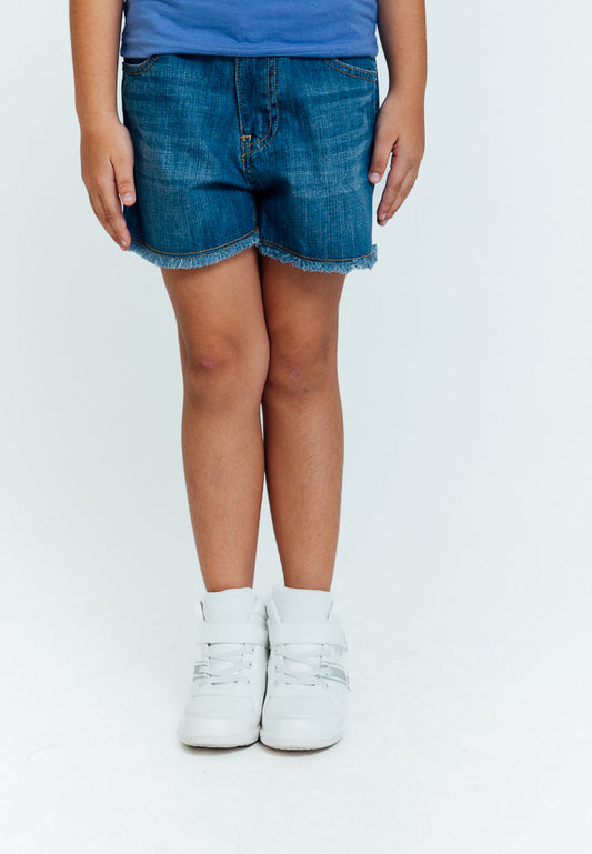 Mossimo Kids Jessa Medium Blue Denim Mid Rise Midi Shorts