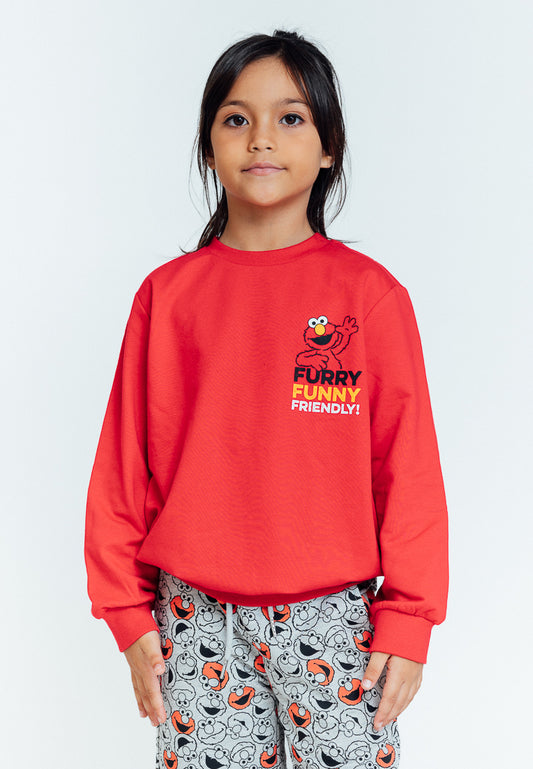 Mossimo Kids Red Heather Gray Sesame Street Pullover and Shorts Set