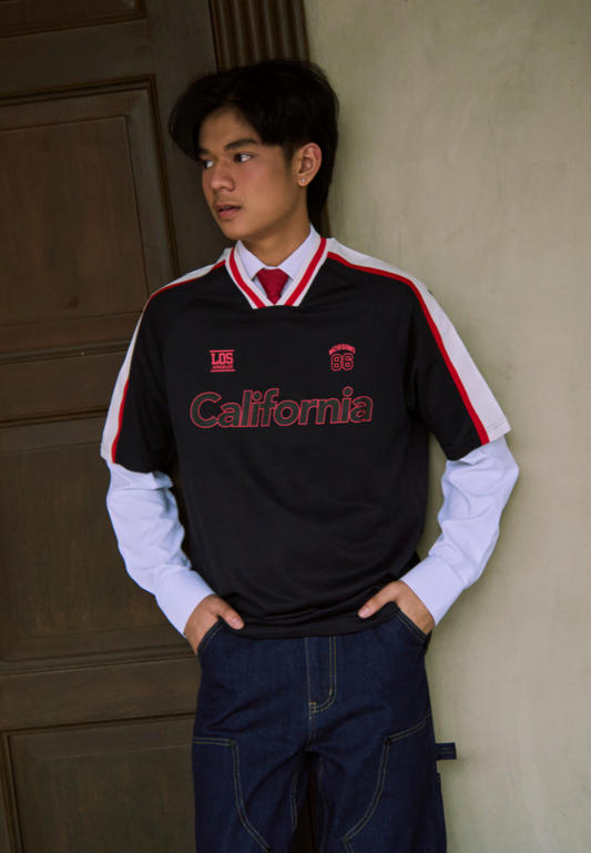 Mossimo Dray Blue V-neck Raglan Top