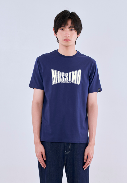 Mossimo David Navy Blue Classic Fit Tee For Men