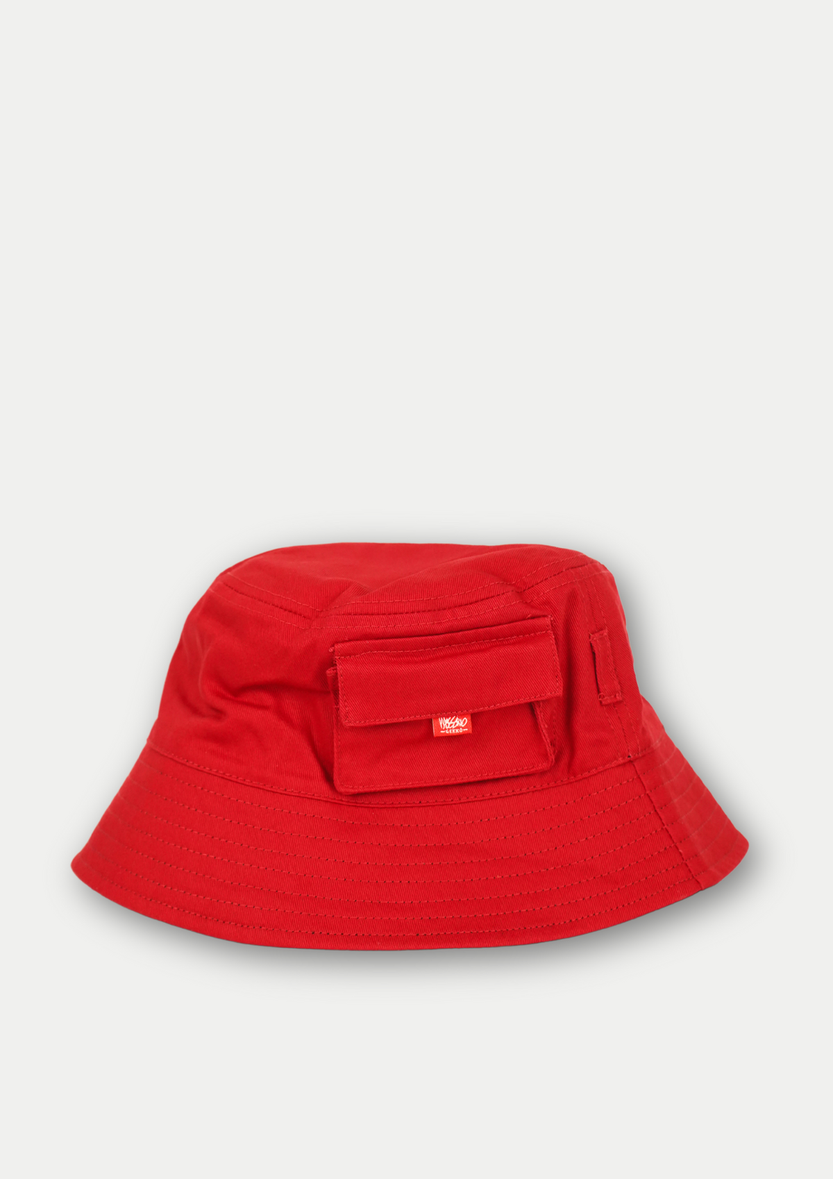 Mossimo Gekko Red Black Bucket Hat with Pencil Holder
