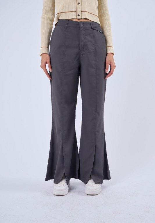 Mossimo Addison Gunmetal High Waisted Loose Straight Pants