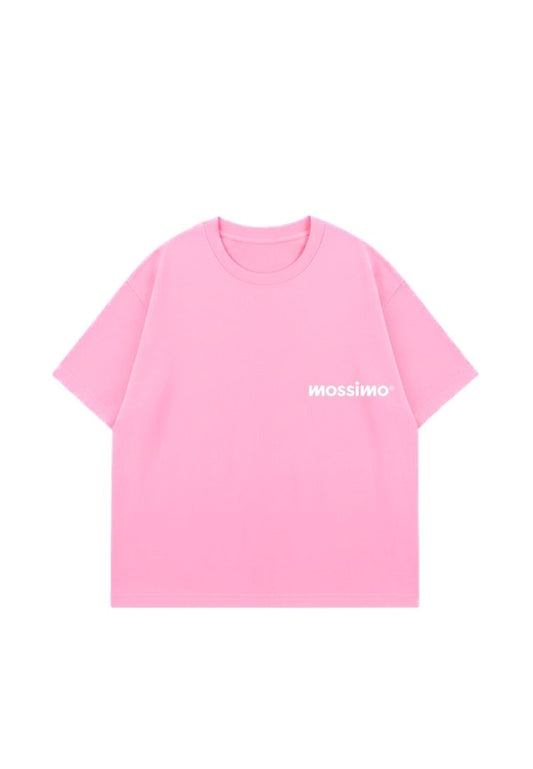 Mossimo Pink Unisex Club Cropped Fit Tee For Men For Women