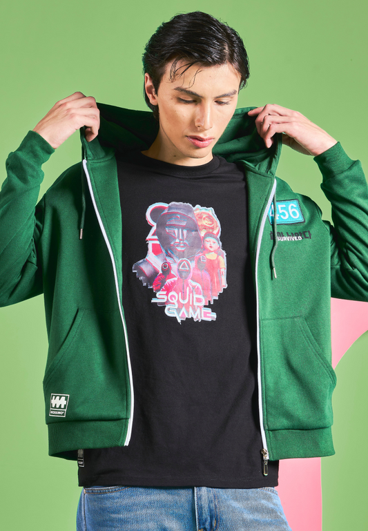 Mossimo Green White Squid Game Unisex Premium Hoodie