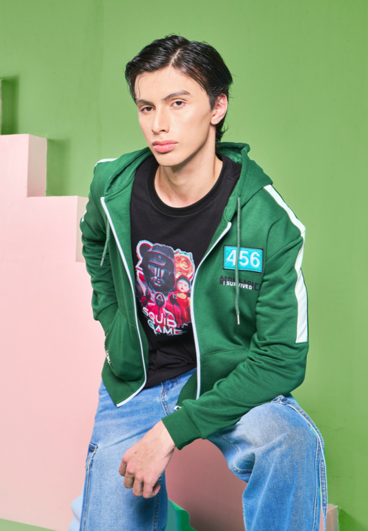 Mossimo Green White Squid Game Unisex Premium Hoodie