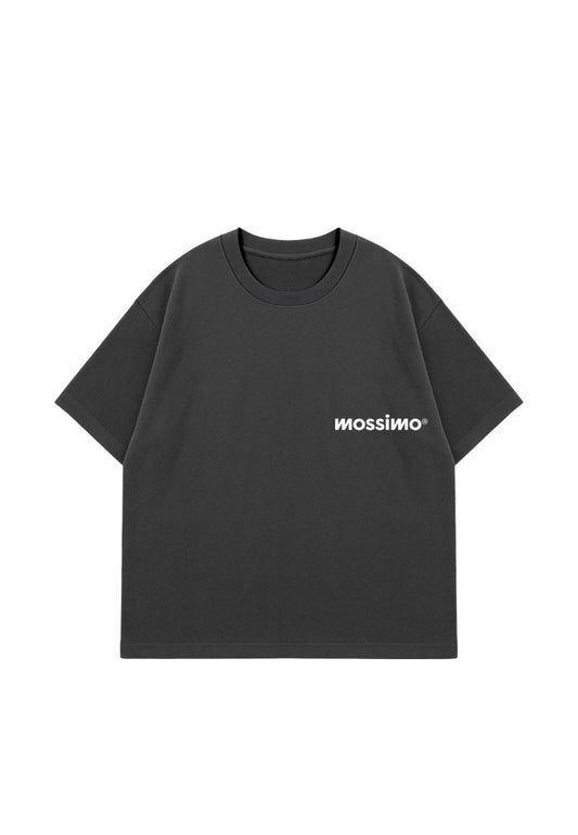 Mossimo Black Unisex Club Cropped Fit Tee For Men For Women