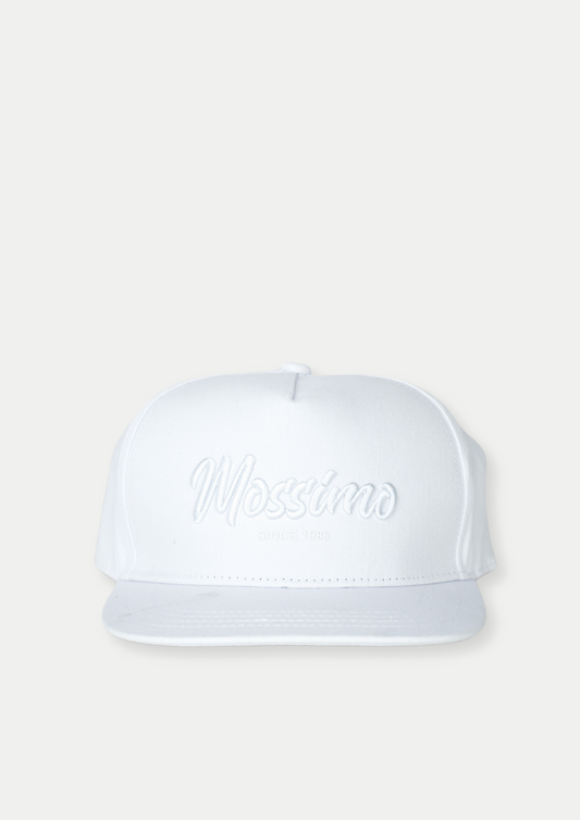 Mossimo White Snapback Cap with Embossed Embroidery
