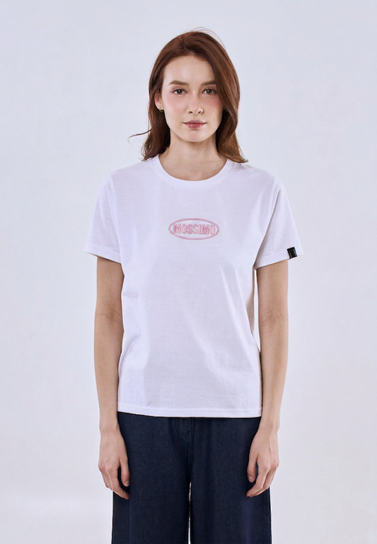 Mossimo Virelle White Classic Fit Tee For Women