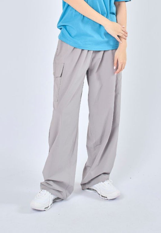 Mossimo Fritzie Gray Loose Cargo Parachute Pants