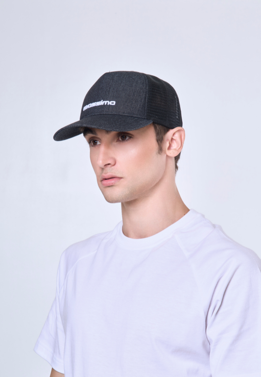 Mossimo Black Trucker Cap w/ 3D Embroidery