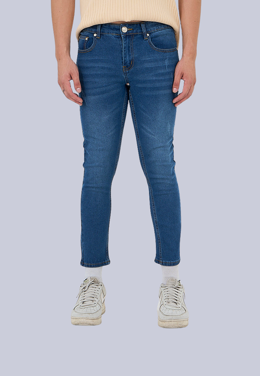 Mossimo Bernard Medium Blue Skinny Cropped Mid Rise Jeans