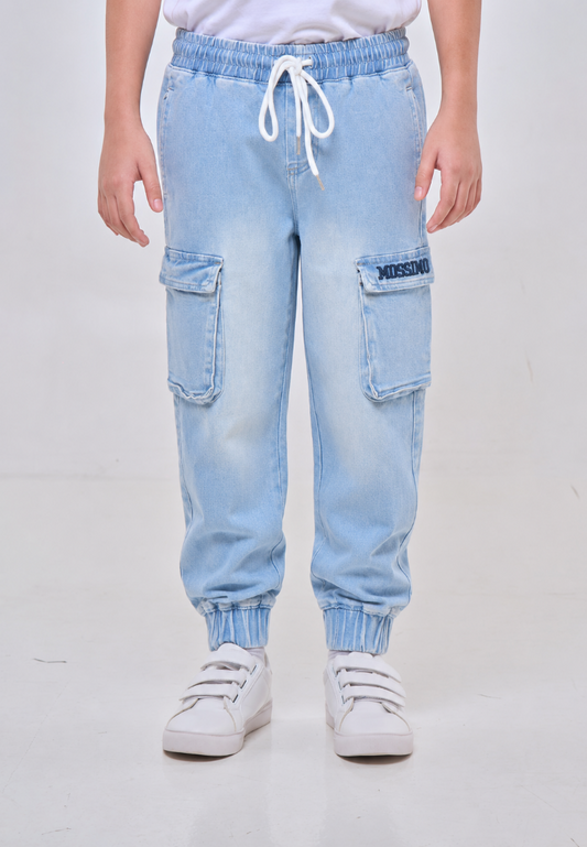 Mossimo Kids Jowen Light Blue Four Pocket Cargo Denim Jeans