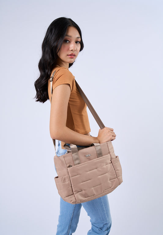 Mossimo Criselle Beige Shoulder/ Tote Bag
