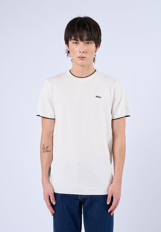 Mossimo Eldric White Round Neck Classic Fashion Top