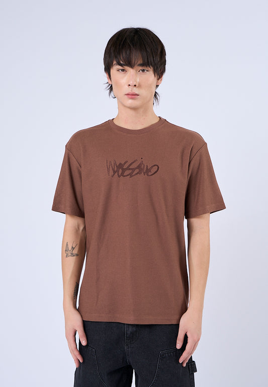 Mossimo Blaze Brown Round Neck Comfort Fit Tee
