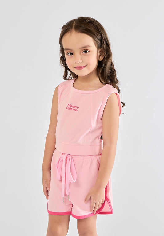 Mossimo Kids Carlene Dark Pink Cut Out Top and Short Set