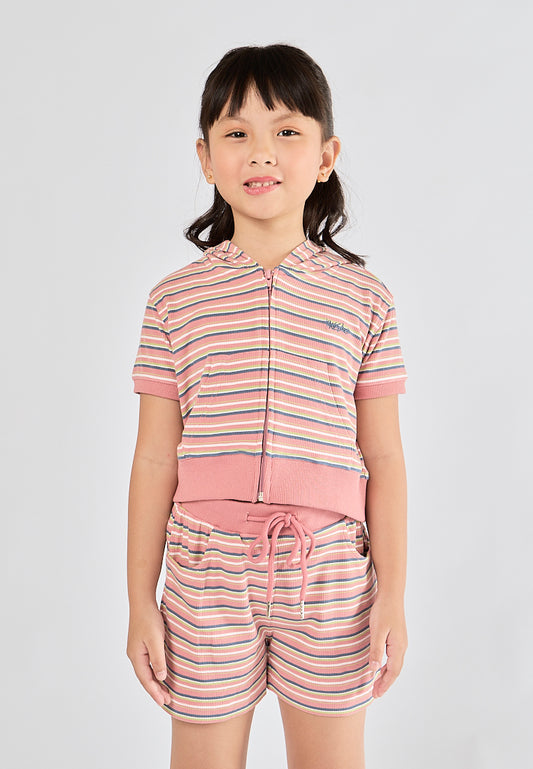 Mossimo Kids Ariane Pink Hooded Top and Knit Shorts