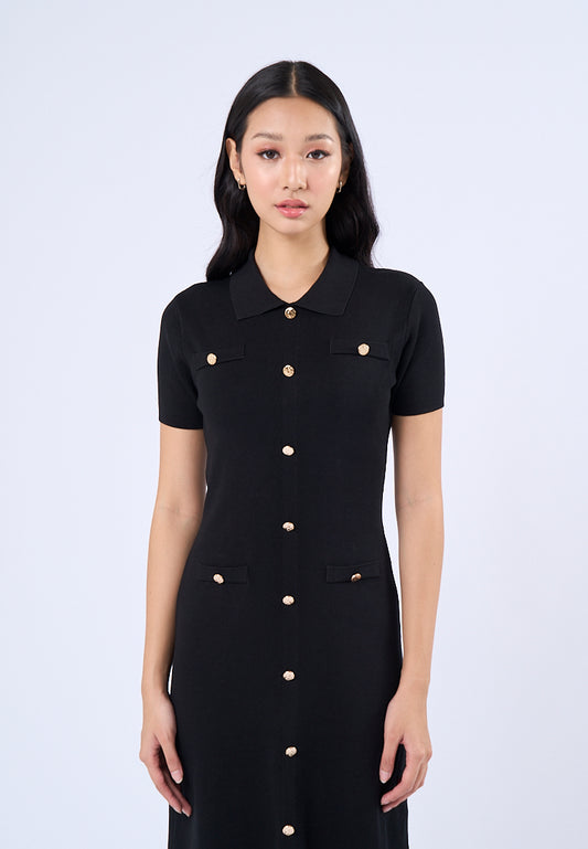 Mossimo Harper Black Maxi Knitted Dress