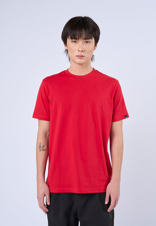 Mossimo Jalen Red Round Neck Classic Fit Tee