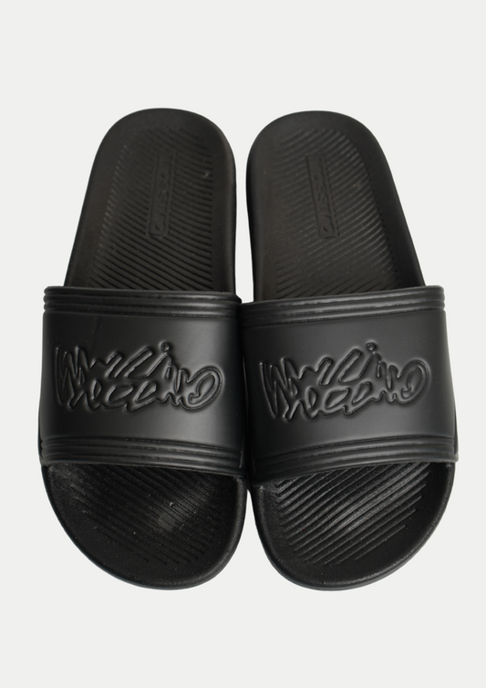 Black Mossimo Branding Men's Rubber Slides