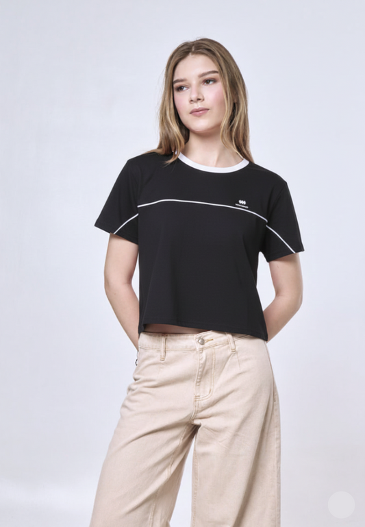 Mossimo Camellia Black Classic Fit Tee