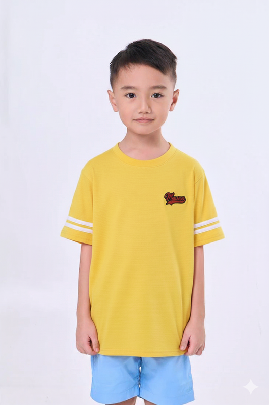 Mossimo Kids Stanley Yellow Sporty Round Neck Top