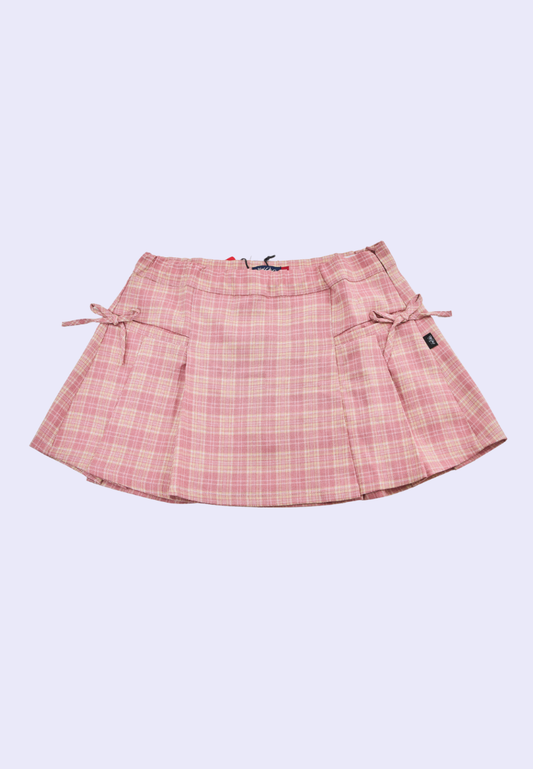 Mossimo Kids Raspberry Checkered Pleat Skirt w/ Pocket For Girls