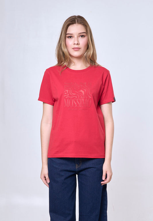 Mossimo Jane Red Classic Fit Tee