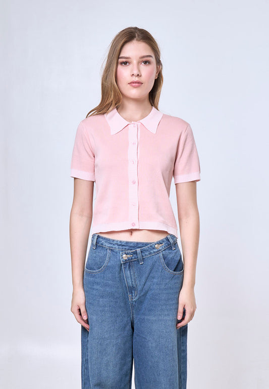 Mossimo Della Candy Pink Knitted Top