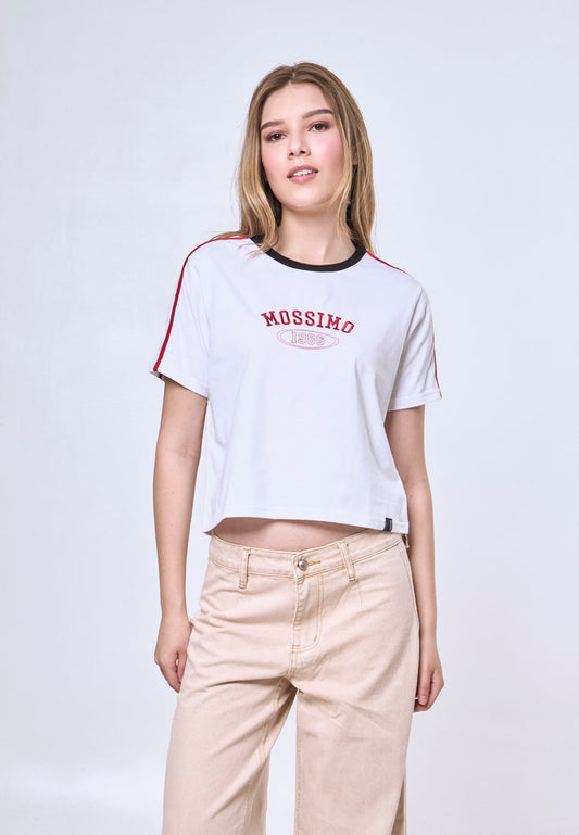 Mossimo Brisa White Classic Cropped Fit Tee