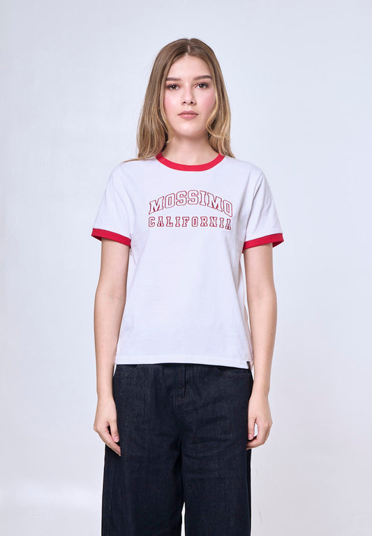 Mossimo Adelaide White Classic Ringer Tee