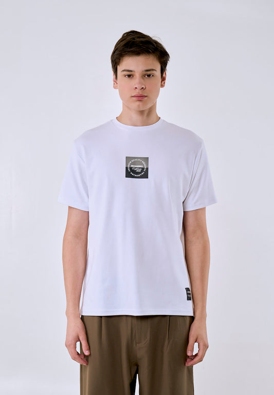 Mossimo Men's White Basic Logo Classic Fit Tee