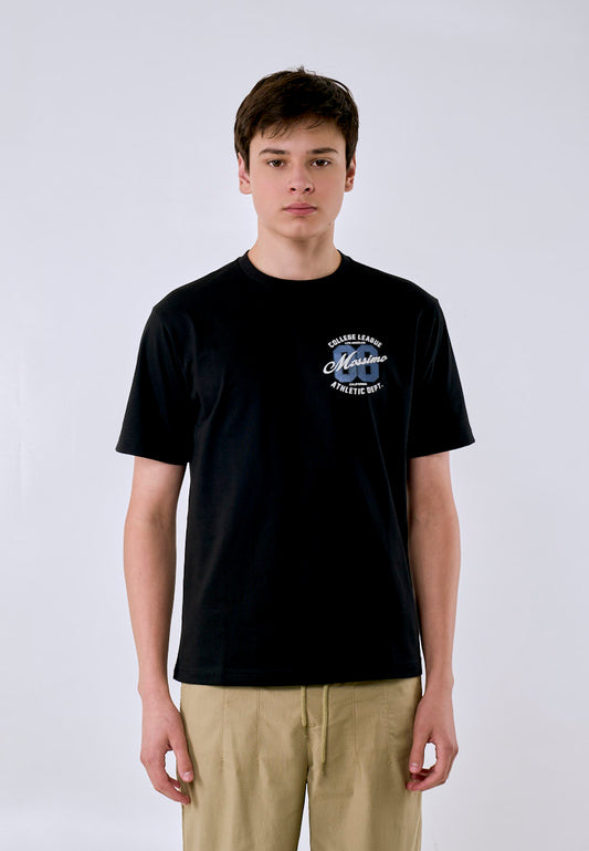 Mossimo Men's Black College League Athletic Dept Graphic Comfort Fit Tee