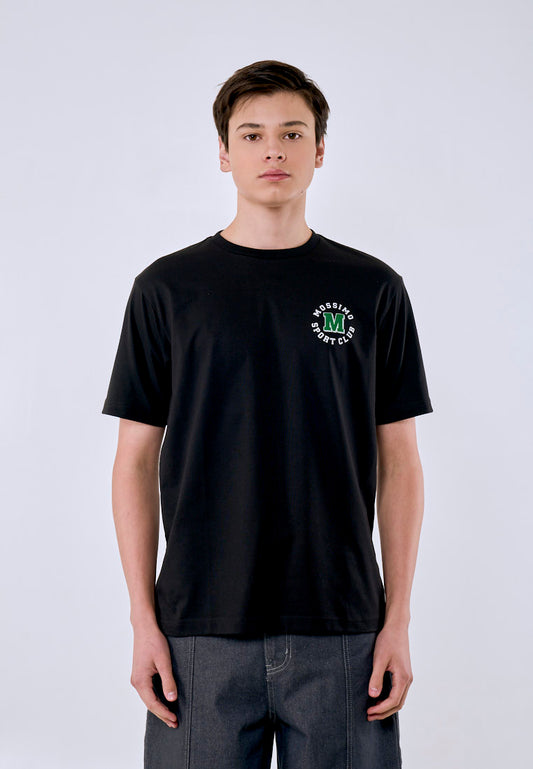 Mossimo Men's Black Sport Club Logo Comfort Fit Tee