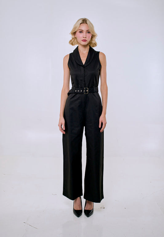 Mossimo Women's Black Belted Jumpsuit