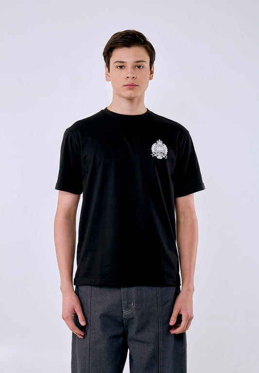 Mossimo Men's Black Small Logo Comfort Fit Tee w/ Back Print